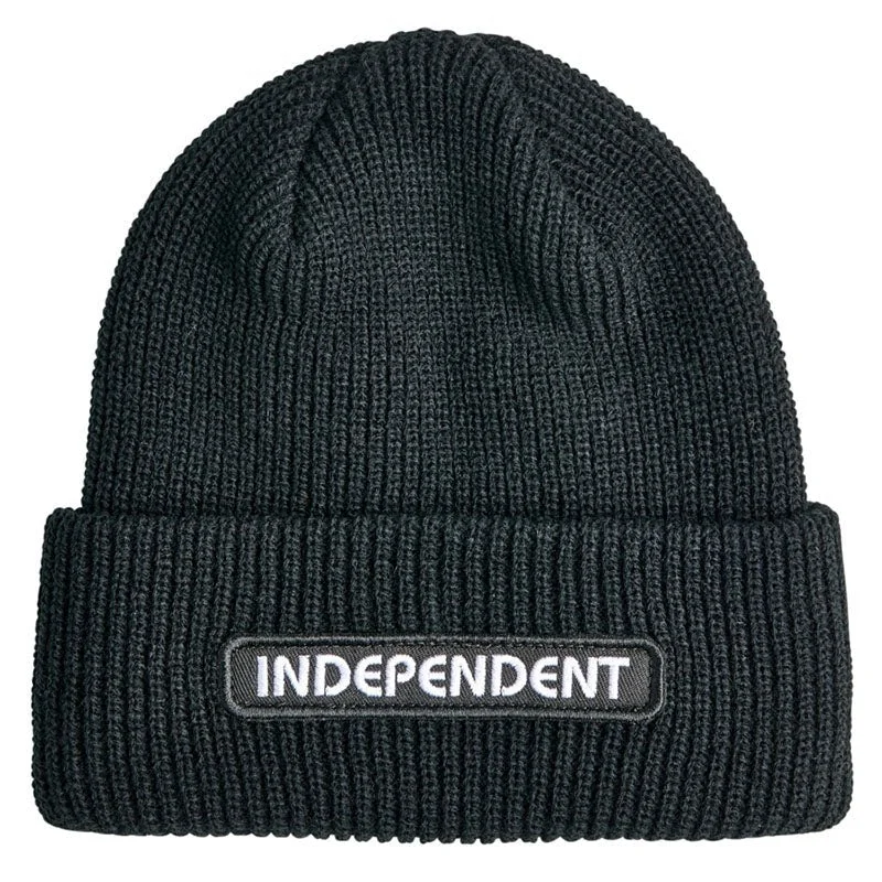 Lightweight cap for summer hiking trails -Independent Trucks B/C Groundwork Beanie Long Shoreman Black Beanie