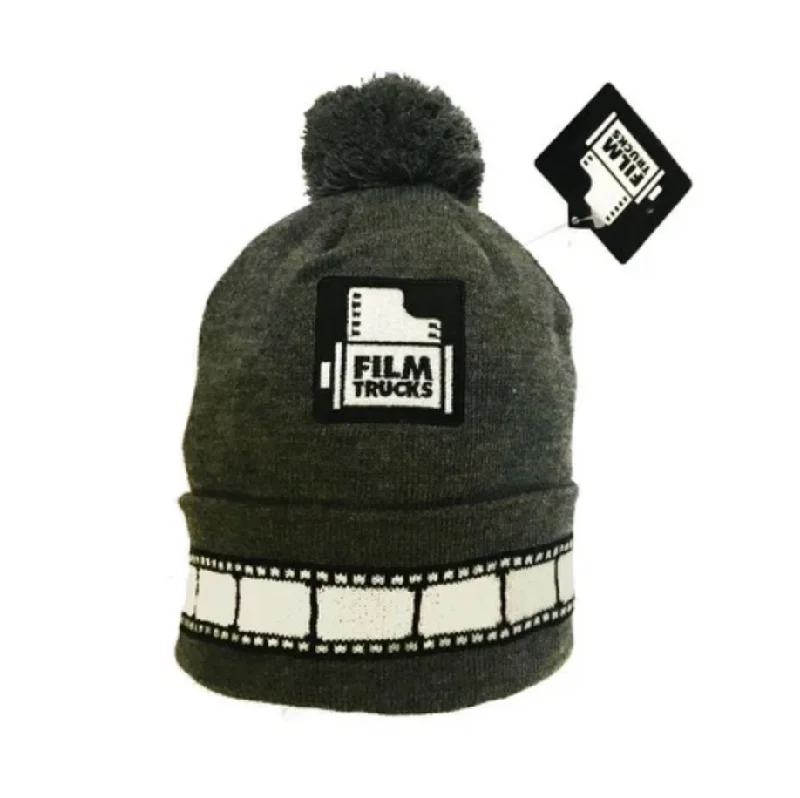 Fitted trucker cap for custom head fit -Camera Roll Bobble Beanie