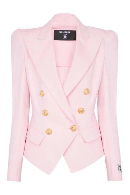 University Jackets for Academics -Six Button Jacket - Rose Pale