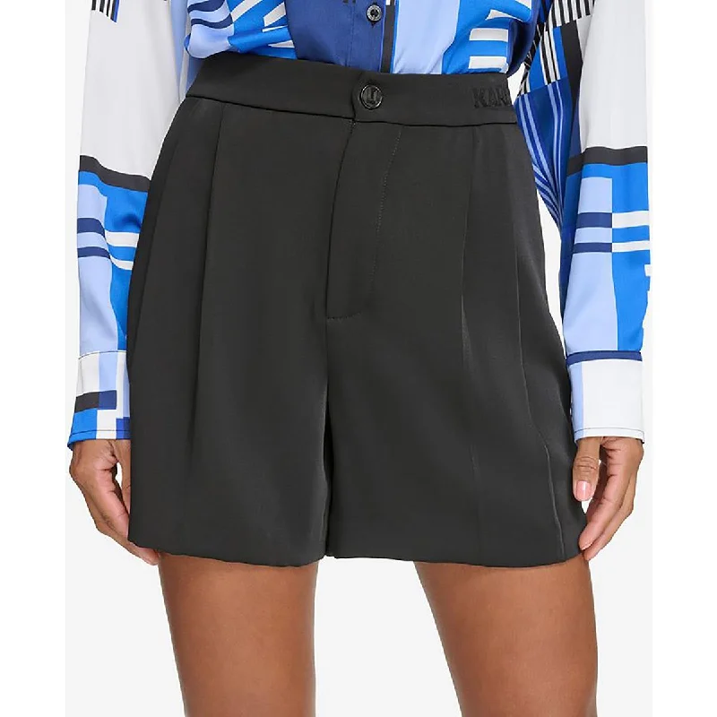 Mini Dresses for Beach Trips -Karl Lagerfeld Womens High Waisted Mini Casual Shorts