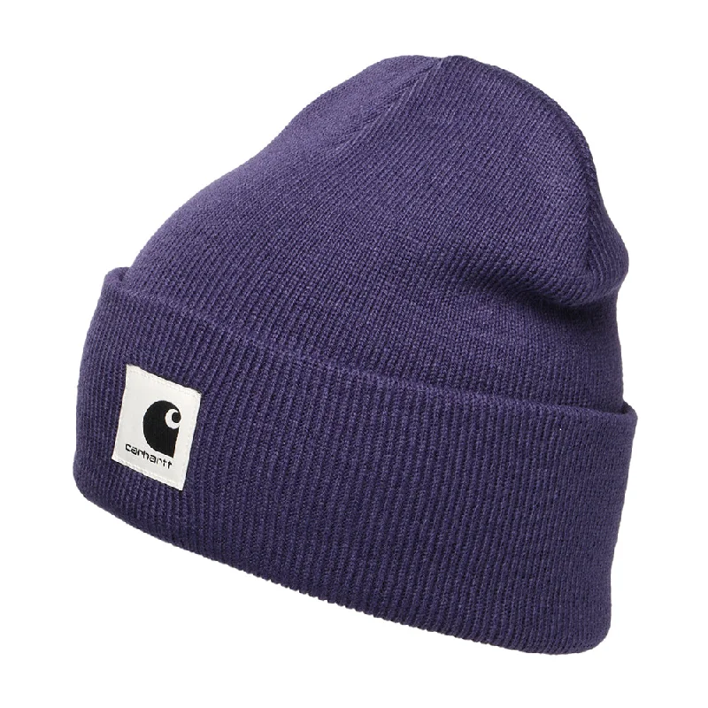 Denim dad cap for effortless casual charm -Carhartt WIP Hats Ashley Cuffed Beanie Hat - Purple