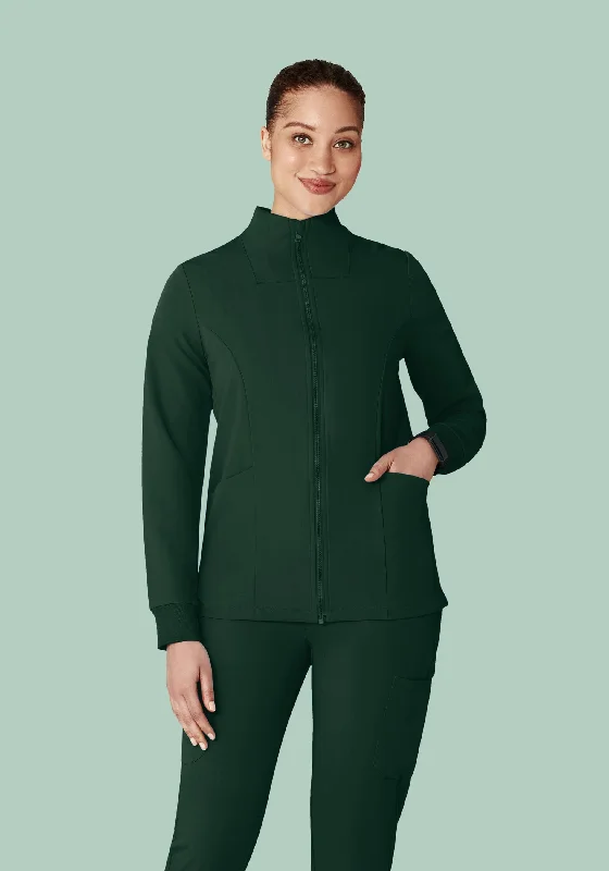 Varsity Jackets for Sporty Vibe -Women's Modern Scrub Jacket Midnight Green