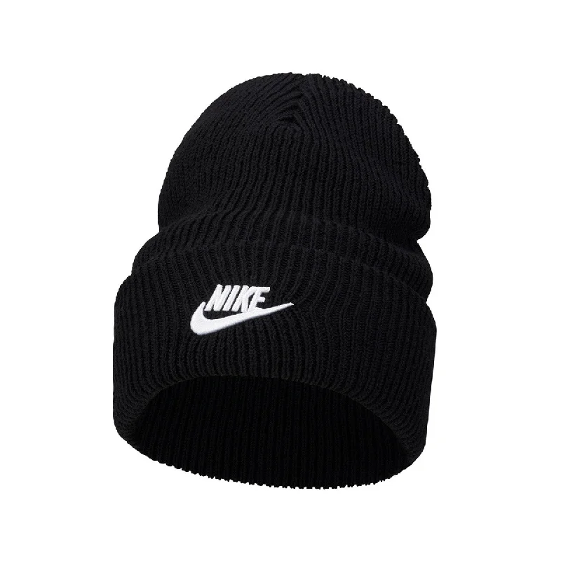 Lightweight running cap for marathon race days -Nike - Peak Tall Cuff Beanie Black