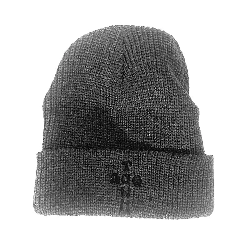 Affordable cap for budget-friendly headwear options -Dogtown Skateboards Cross Letters Charcoal Grey Beanie