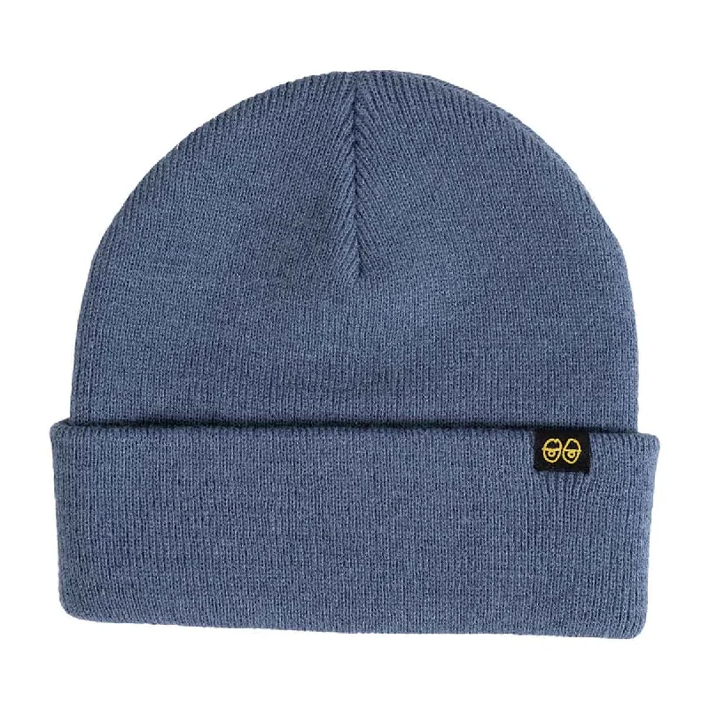 Canvas baseball cap for long-lasting wear -Krooked - Eyes Clip Cuff Beanie Blue/Gold