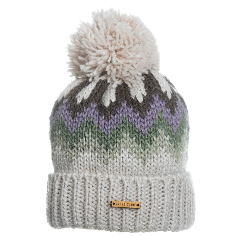 Retro cap with 80s-inspired color blocks -Ava Beanie in Plum