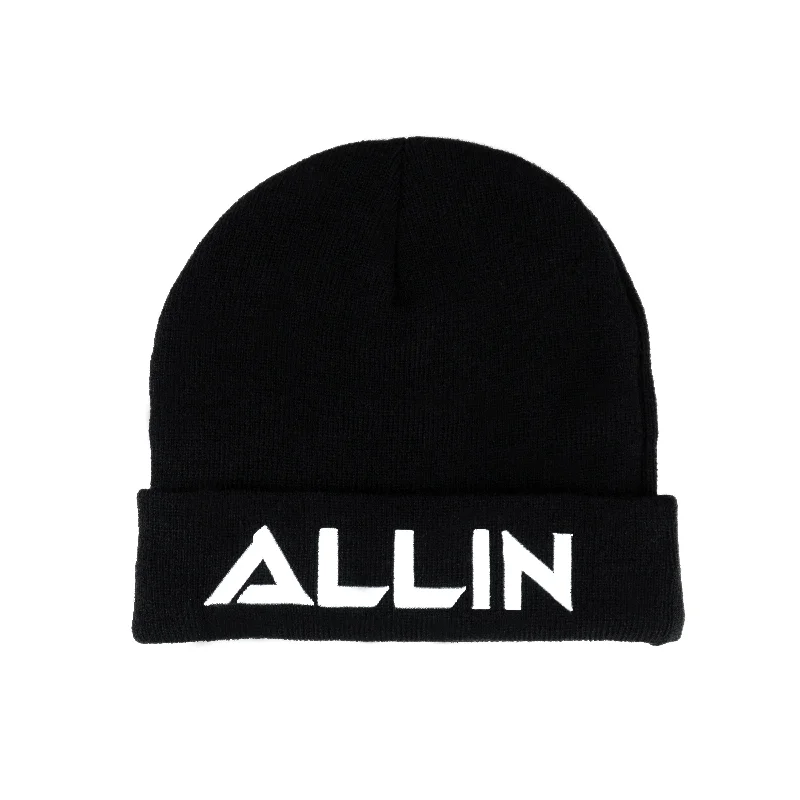 Premium snapback cap with embroidered artwork -Embroidered Beanie Black