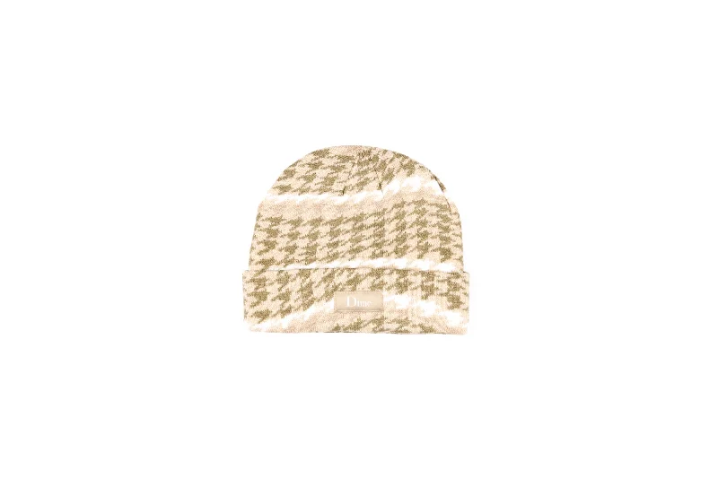 Cotton mesh cap for airy outdoor comfort -Dime Wavetooth Cuff Beanie 'Tan'