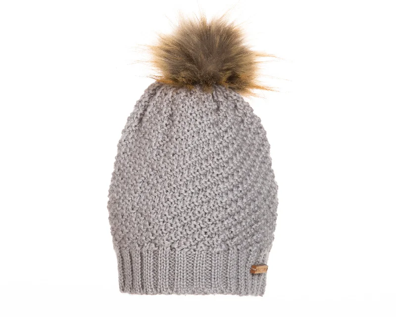 Bold graphic cap for standout fashion flair -Lexington Beanie in Silver