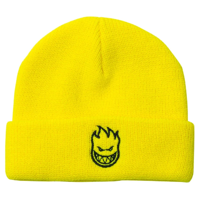 Trucker cap with retro patch design -Spitfire - Bighead Cuff Beanie Yellow/Black