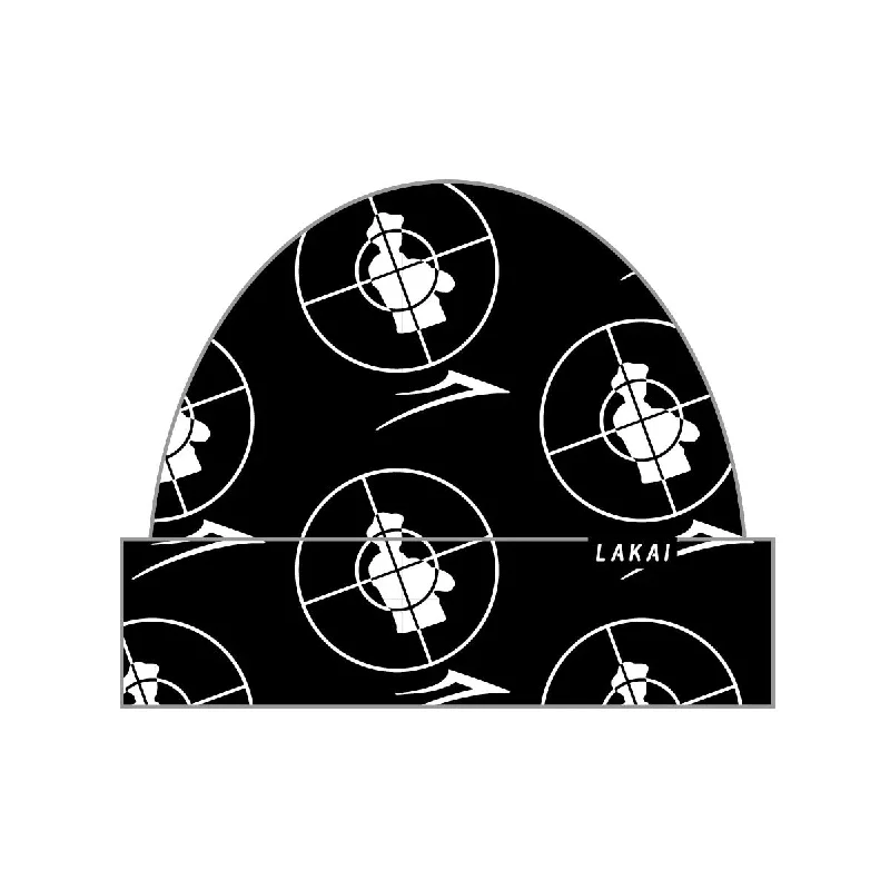 Adjustable cap with sturdy velcro closure -Lakai x Public Enemy Sniper Beanie (Black/White)