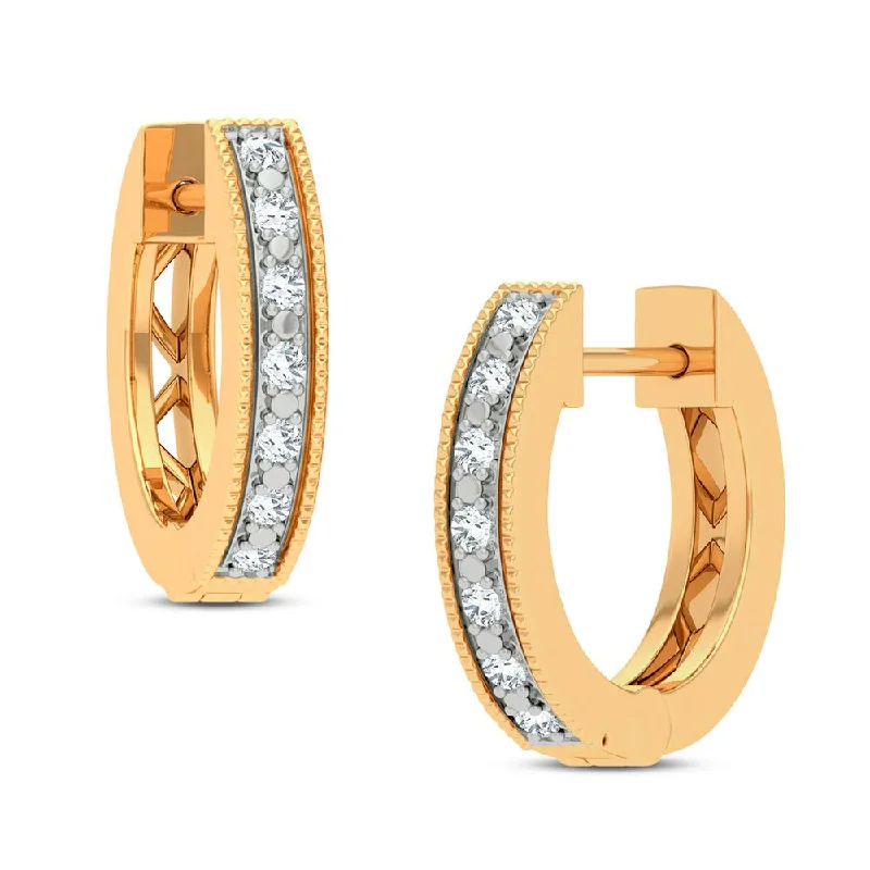 Lightweight hoop earrings for comfortable and all-day wear-10K 0.03CT DIAMOND EARRING