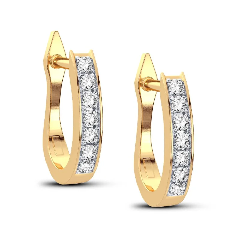 Hoop earrings with oversized designs for a bold, fashion-forward statement-10K 0.06CT Diamond Earring