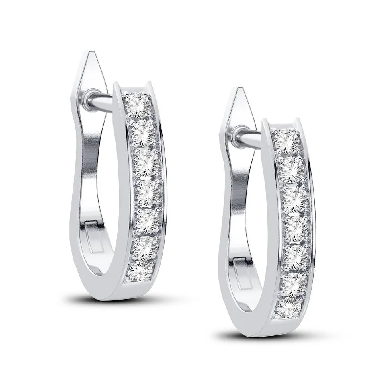 Best hoop earrings with matte finish for a sophisticated, understated design-10K 0.06CT Diamond Earring