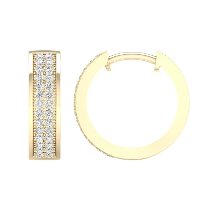 Best hoop earrings with smooth ceramic finishes for a polished, clean style-10K 0.15ct Diamond Hoops