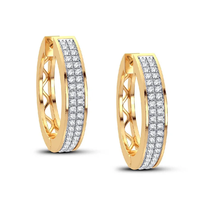 Hoop earrings with braided patterns for a detailed and textured finish-10K 0.20CT Diamond Earring