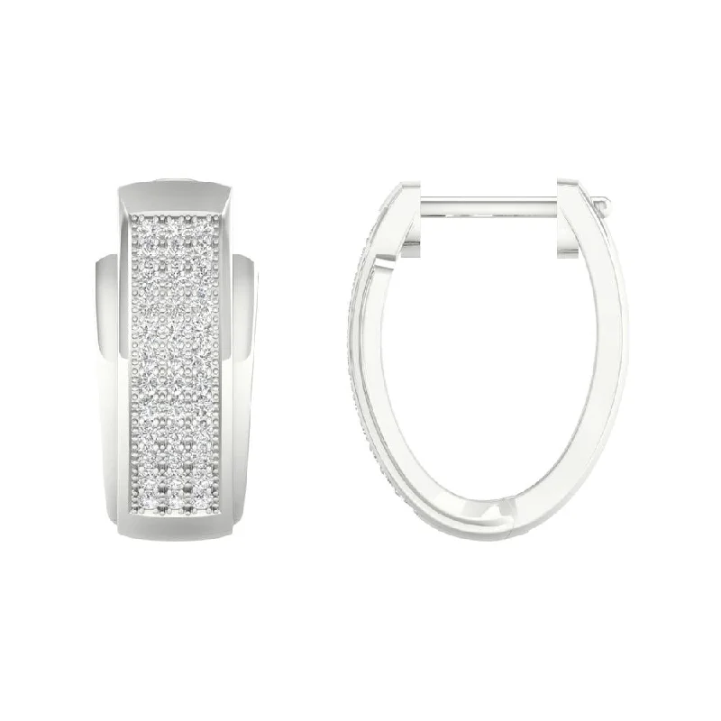 Best hoop earrings with geometric cuts for a sharp, modern appeal-10K 0.25ct Diamond Hoops