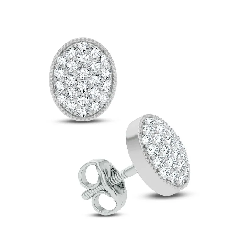 Hoop earrings with floral motifs for a feminine and nature-inspired look-14K 0.20CT DIAMOND EARRING