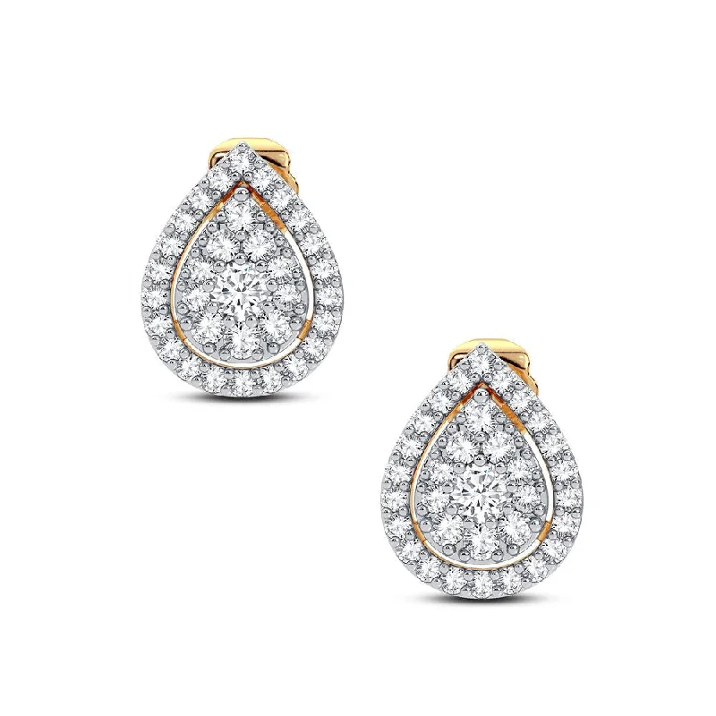 Hoop earrings with floral motifs for a feminine and nature-inspired look-14K 0.31CT DIAMOND EARRING