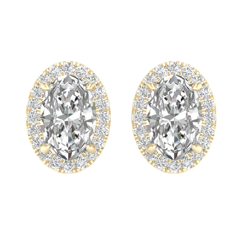 Hoop earrings with a matte finish for a sleek and sophisticated appearance-14K 2.25ct  Lab Grown Diamond Earrings