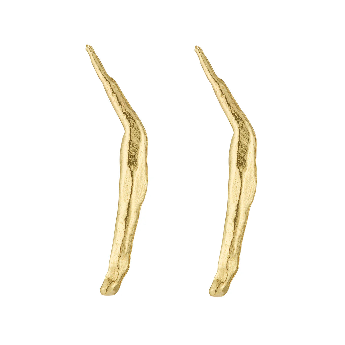 Hoop earrings with braided patterns for a detailed and textured finish-14k Long Skinny Shard Studs