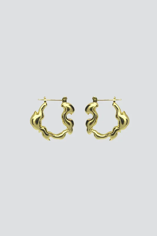 Best hoop earrings with geometric shapes for a modern and artistic appeal-18k Mutant Cloud Earrings