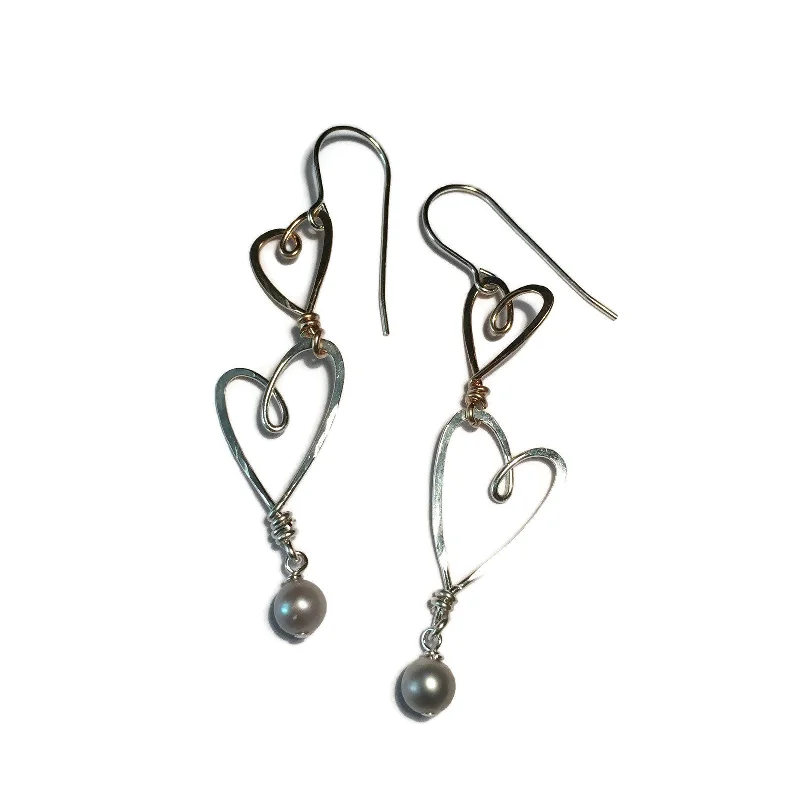 Hoop earrings with hearts for a sweet and romantic gesture-2 Heart Earrings