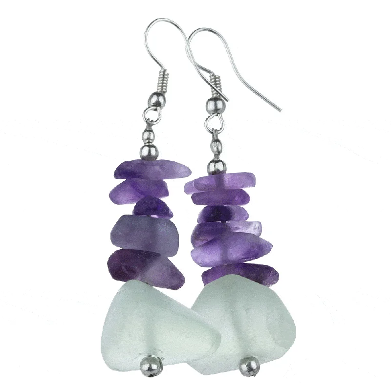 Hoop earrings with a chunky design for a bold and trendy statement-Afghan Fluorite Simplicity Earrings