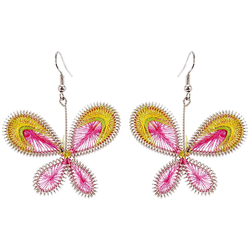 Best hoop earrings with infinity designs for a timeless and meaningful symbol-Art of Thread Butterfly Earrings