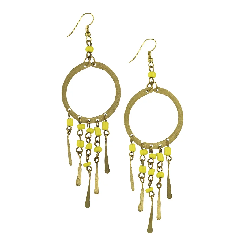 Hoop earrings with a matte black finish for a sleek, edgy vibe-Dandora Chandelier Earrings