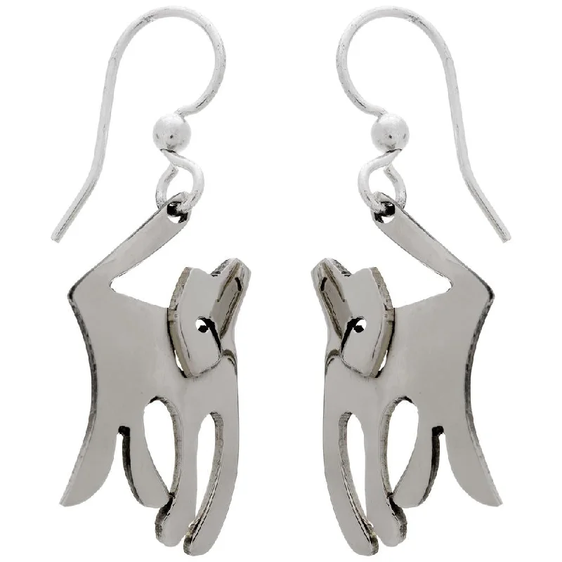 Hoop earrings with intricate designs for a unique and artistic appearance-Dancing Dog Earrings