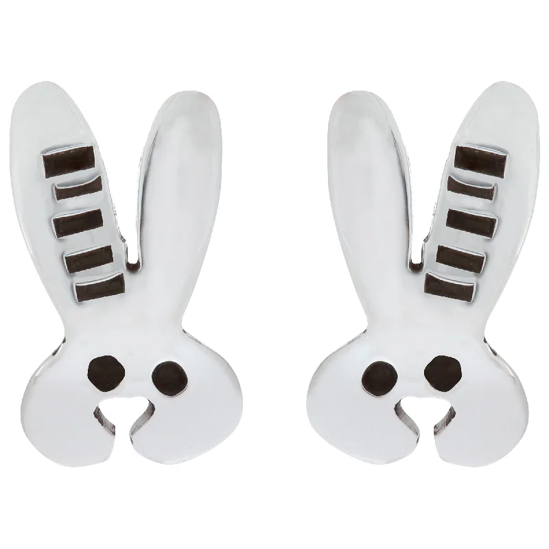 Hoop earrings with leather accents for a sleek and bold combination-Bunny Sterling Earrings