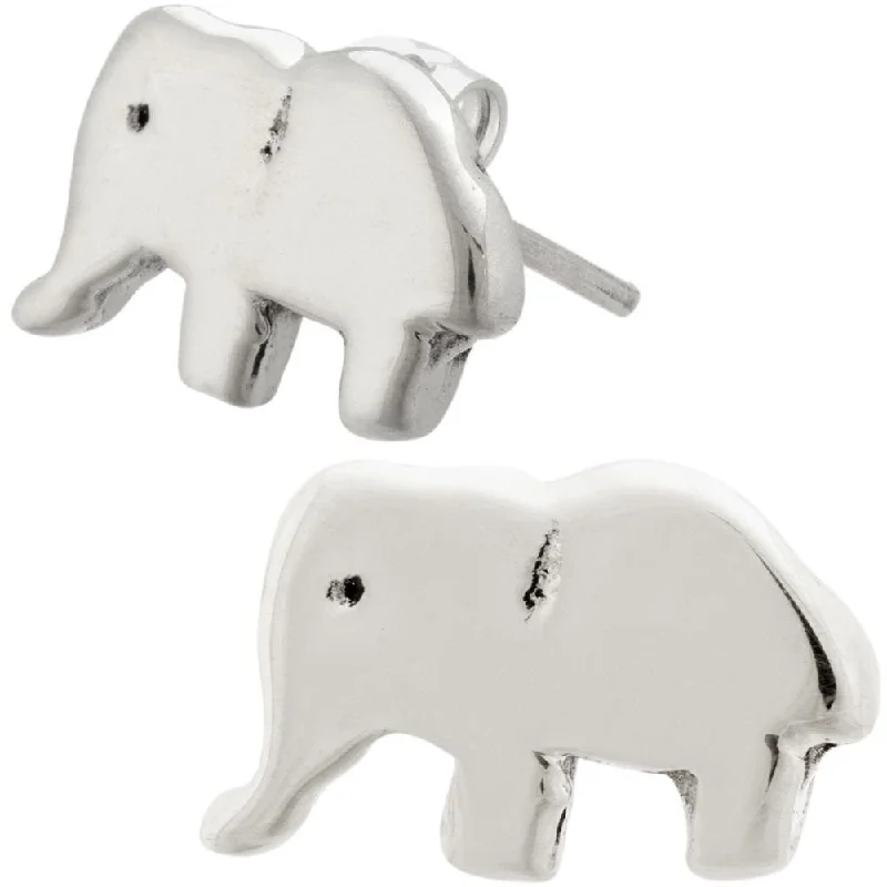 Best hoop earrings with gold for a luxurious and timeless look-Elephant Sterling Earrings