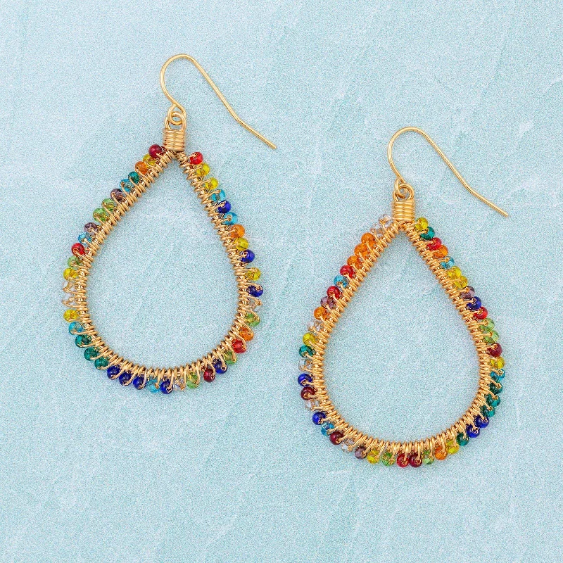 Hoop earrings with infinity loop designs for a continuous and eternal shape-Beads of Life Multicolor Earrings