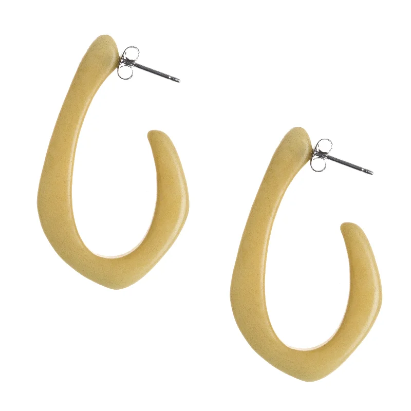 Best hoop earrings with blackened metal for an edgy and bold appearance-Elena Open Hoop Earrings