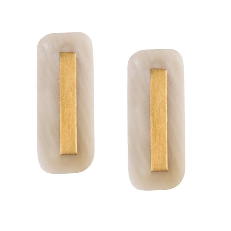 Best hoop earrings with stacked layers for a dimensional and bold look-Martina Rectangular Post Earrings