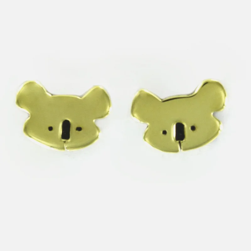 Best hoop earrings with geometric shapes for a modern and artistic appeal-Koala Sterling & Brass Post Earrings