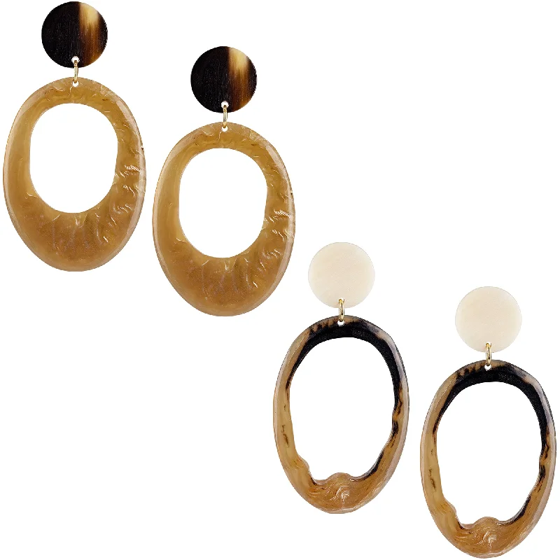 Best hoop earrings with crescent-shaped designs for a bold, moon-inspired style-Slice of Life Horn Earrings