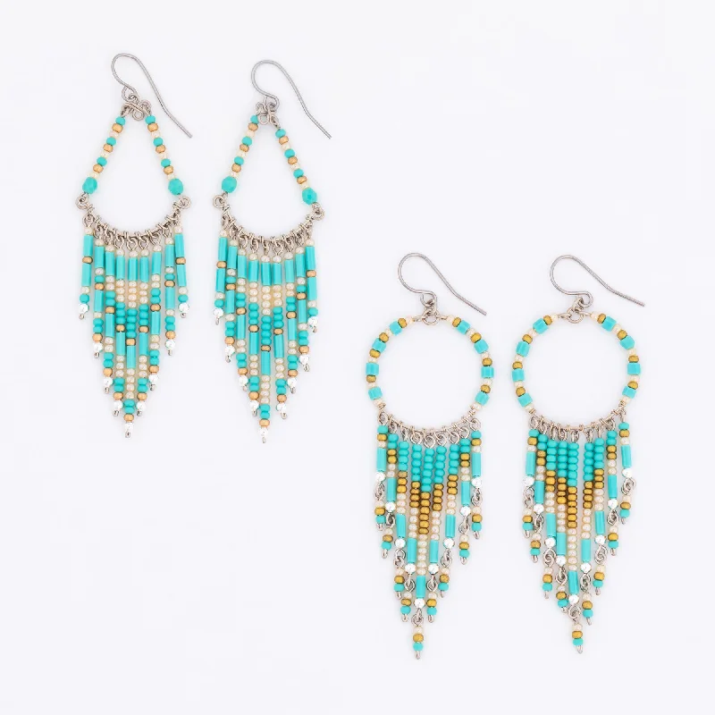 Hoop earrings with satin finishes for a smooth and elegant appearance-Southwest Spirit Beaded Earrings