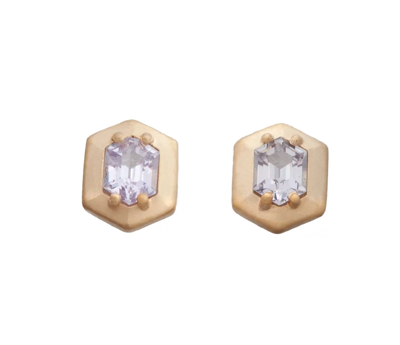 Best hoop earrings with geometric cuts for a sharp, modern appeal-Audrey Spinel Studs