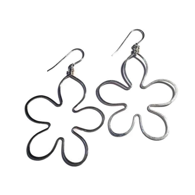 Best hoop earrings with detachable studs for a versatile and adjustable accessory-Big Flower Earrings