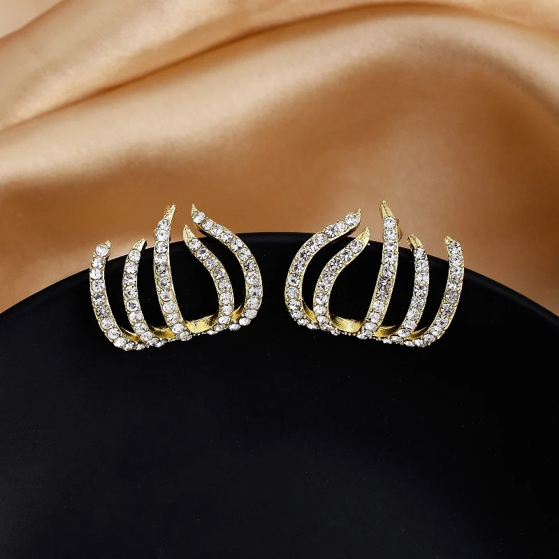 Best hoop earrings with cubic zirconia for a budget-friendly, dazzling look-Cassie Fashionable Studs