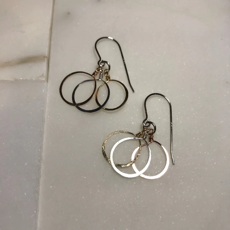 Best hoop earrings with geometric triangle shapes for a modern, chic design-Circles on Circles Earrings