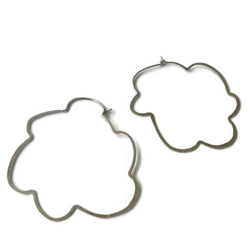 Hoop earrings with twisted metal designs for a dynamic and modern style-Cloud Nine Hoop Earrings