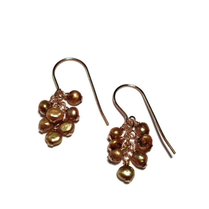 Best hoop earrings with floral designs for a feminine and delicate look-Cluster Beaded Earrings