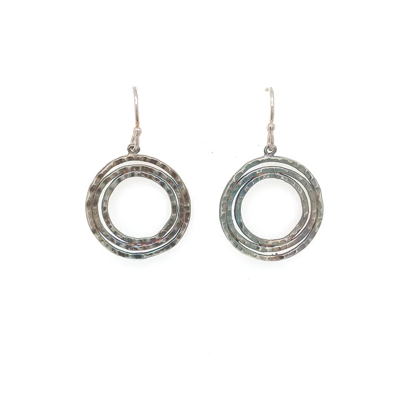 Hoop earrings with rhinestone embellishments for a glamorous and sparkling look-Concentric Circles Earrings