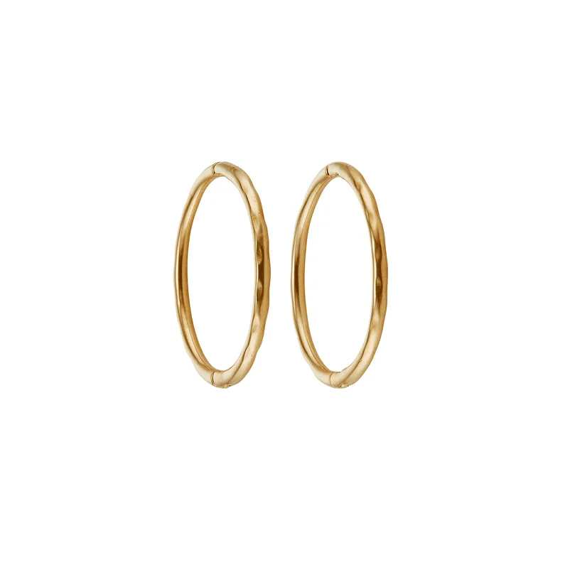 Hoop earrings with removable pendants for a versatile and customizable accessory-14k 10mm Hammered Click Hoops