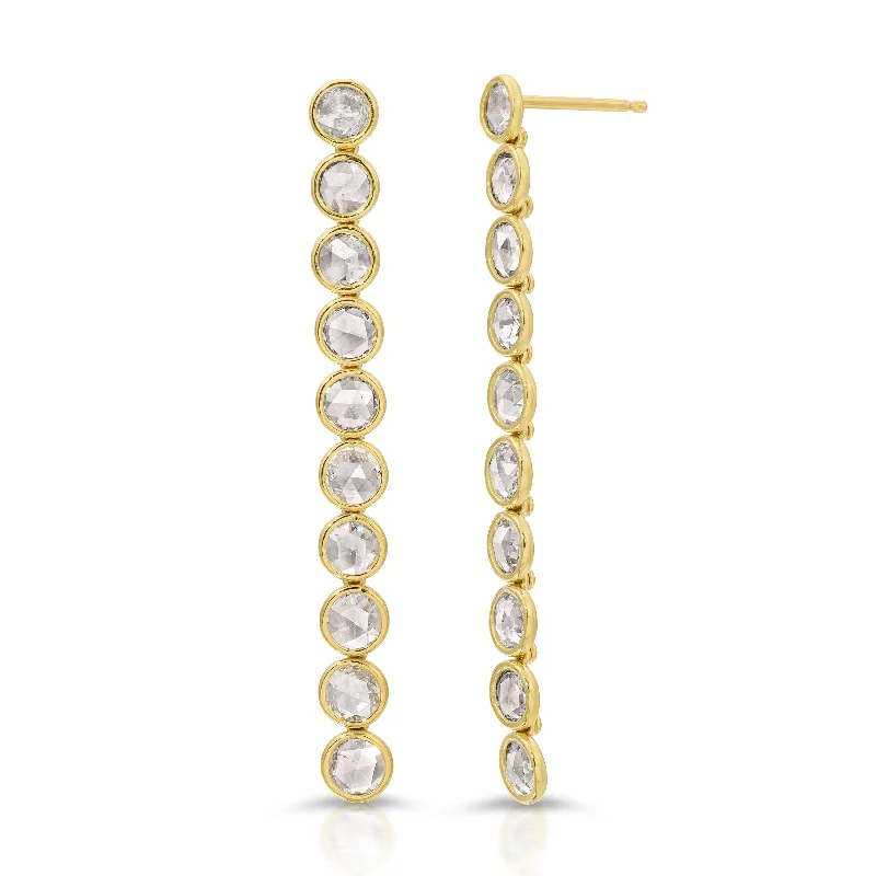 Best hoop earrings with infinity designs for a timeless and meaningful symbol-Shelly Bay Rose Cut Waterfall Earring