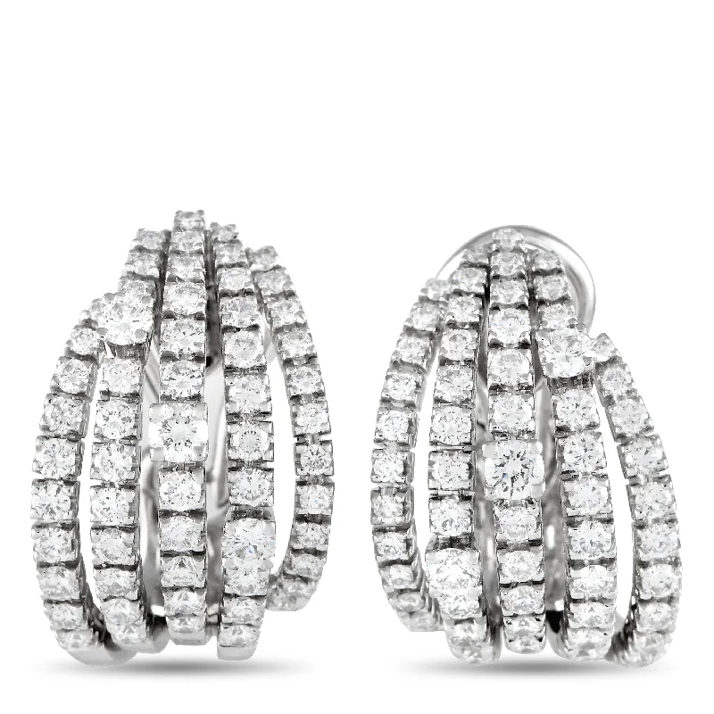 Best hoop earrings with vintage-style detailing for a nostalgic and timeless look-Damiani Notte di San Lorenzo 18K White Gold 2.01ct Diamond Earrings MF03-111524