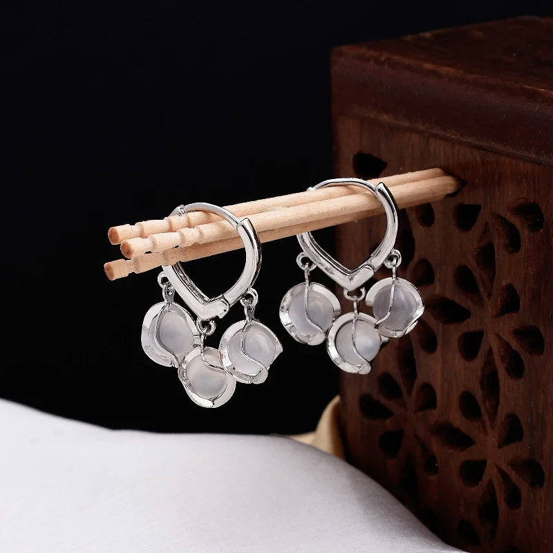 Hoop earrings with cut-out designs for a creative and lightweight effect-Daphne Fashionable Hoop Earrings